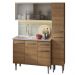 Armário de Cozinha Compacta 137cm com Pia Rustic Emilly Madesa 07