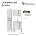 Armário de Cozinha Compacta 156 cm Branco Emilly Madesa 01