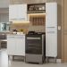 Armário de Cozinha Compacta 156 cm Branco Emilly Madesa 02