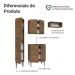 Armário de Cozinha Compacta 156 cm Rustic Emilly Madesa 01