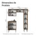 Armário de Cozinha Compacta 156 cm Rustic Emilly Madesa 02