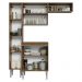 Armário de Cozinha Compacta 156 cm Rustic/Cinza Emilly Madesa 01
