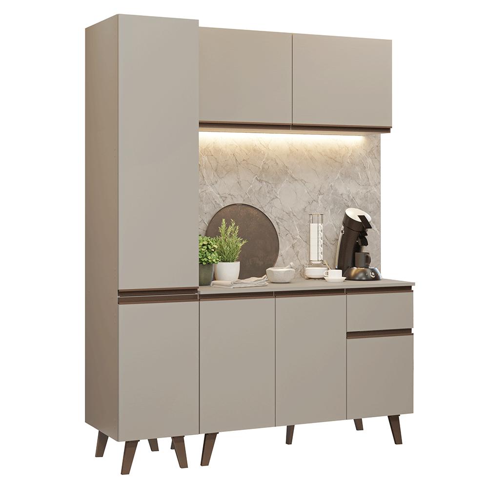 Armário de Cozinha Compacta 160 cm Crema Nice Madesa 01