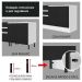 Armário de Cozinha Compacta 160cm Branco/Preto Glamy Madesa 07