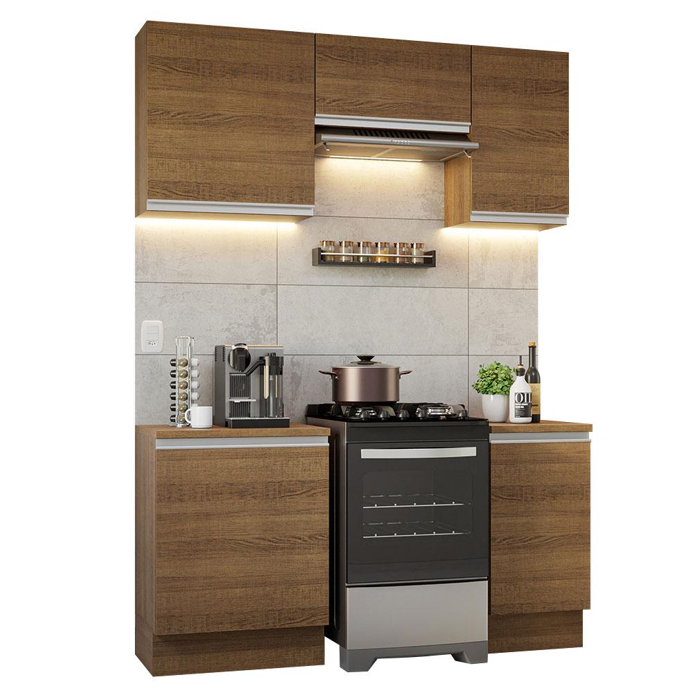 Armário de Cozinha Compacta 160cm Rustic Glamy Madesa 07