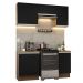 Armário de Cozinha Compacta 160cm Rustic/Preto Glamy Madesa 07