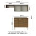 Armário de Cozinha Compacta 165cm Rustic Emilly Madesa 03