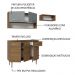 Armário de Cozinha Compacta 165cm Rustic/Cinza Emilly Madesa 07