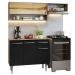 Armário de Cozinha Compacta 165cm Rustic/Preto Emilly Madesa 02
