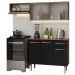 Armário de Cozinha Compacta 165cm Rustic/Preto Emilly Madesa 03