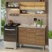 Armário de Cozinha Compacta 165cm com Pia Rustic Emilly Madesa 01