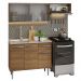 Armário de Cozinha Compacta 165cm com Pia Rustic Emilly Madesa 05