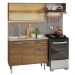 Armário de Cozinha Compacta 165cm com Pia Rustic Emilly Madesa 06