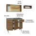 Armário de Cozinha Compacta 165cm com Pia Rustic Emilly Madesa 06