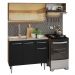 Armário de Cozinha Compacta 165cm com Pia Rustic/Preto Emilly Madesa 06