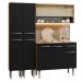 Armário de Cozinha Compacta 169cm Rustic/Preto Emilly Madesa 13