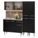 Armário de Cozinha Compacta 169cm com Pia Rustic/Preto Emilly Madesa 11