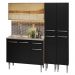 Armário de Cozinha Compacta 169cm com Pia Rustic/Preto Emilly Madesa 12