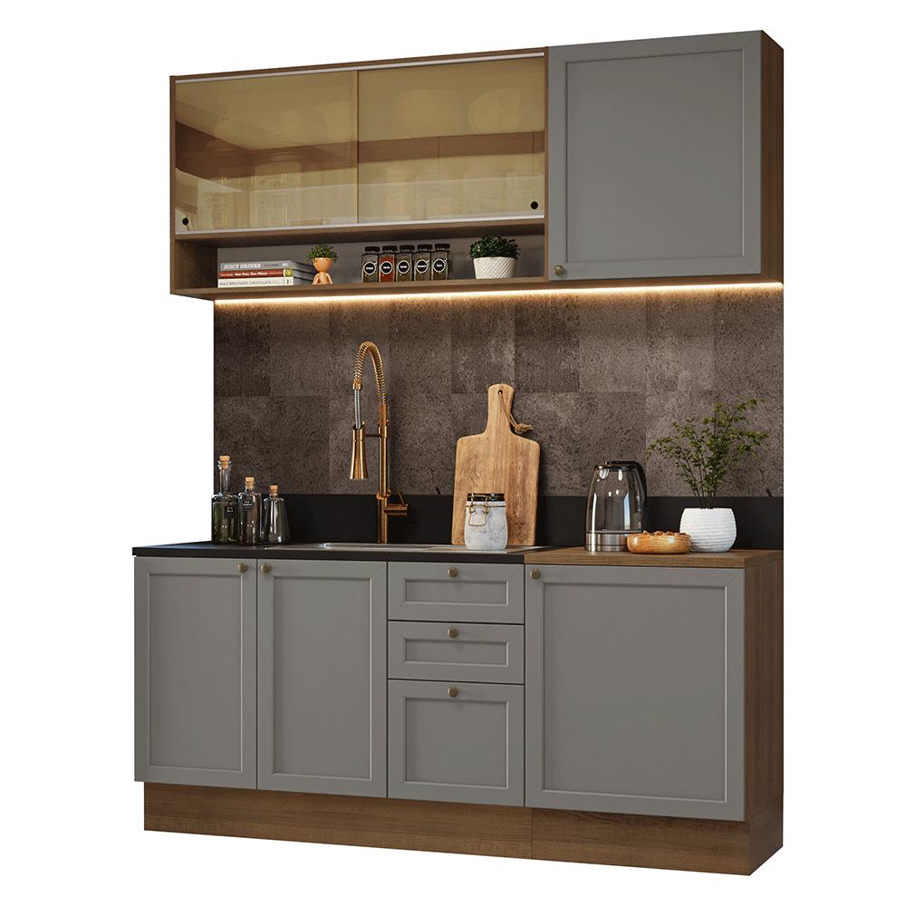 Armário de Cozinha Compacta 180 cm BC Vik Madesa 03