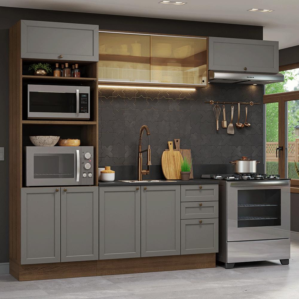 Armário de Cozinha Compacta 180 cm BC Vik Madesa 04