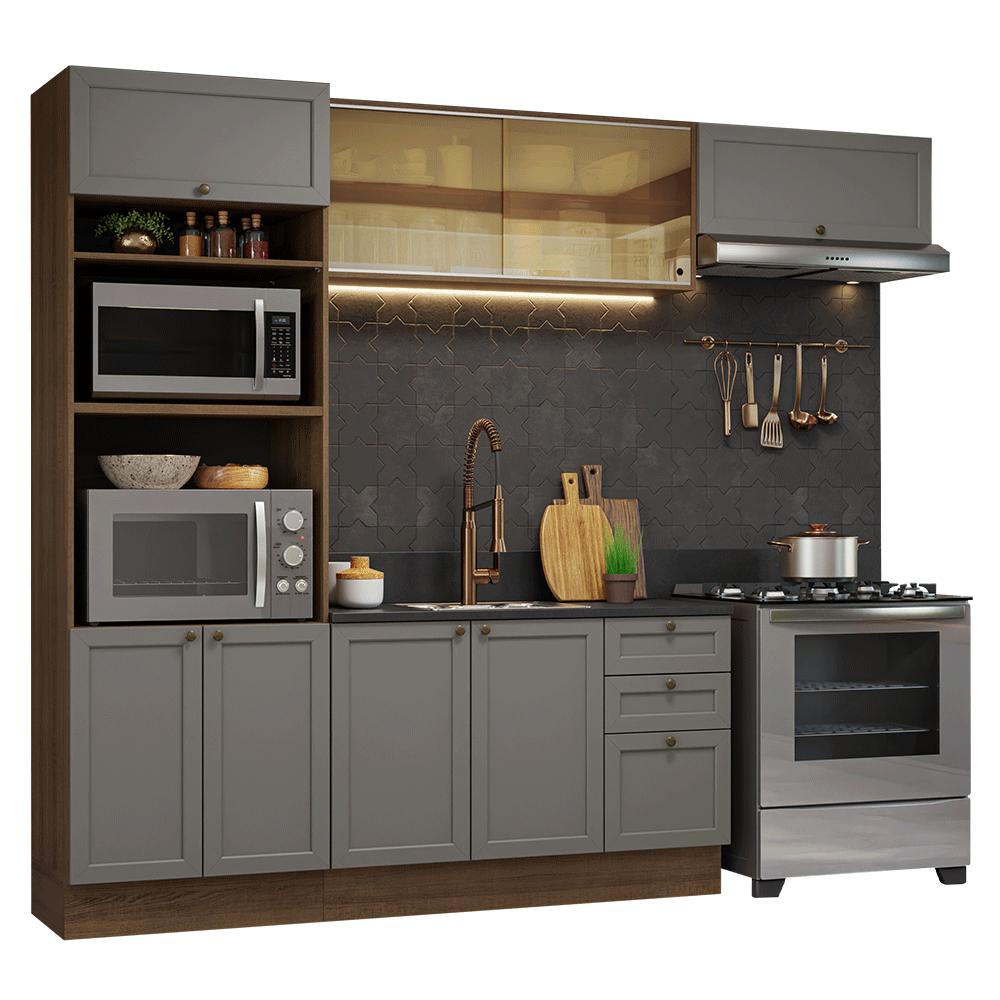 Armário de Cozinha Compacta 180 cm BC Vik Madesa 04