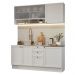 Armário de Cozinha Compacta 180 cm Branco Vik Madesa 03