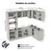 Armário de Cozinha Compacta 180 cm Branco Vik Madesa 04