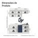 Armário de Cozinha Compacta 180 cm Branco/Azul Vik Madesa 01