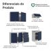 Armário de Cozinha Compacta 180 cm Branco/Azul Vik Madesa 01