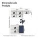 Armário de Cozinha Compacta 180 cm Branco/Azul Vik Madesa 02