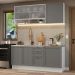 Armário de Cozinha Compacta 180 cm Branco/Azul Vik Madesa 03
