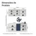Armário de Cozinha Compacta 180 cm Branco/Azul Vik Madesa 04
