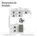 Armário de Cozinha Compacta 180 cm Branco/Cinza Vik Madesa 02