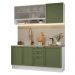 Armário de Cozinha Compacta 180 cm Branco/Verde Vik Madesa 03