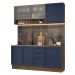 Armário de Cozinha Compacta 180 cm Rustic/Azul Vik Madesa 03