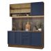 Armário de Cozinha Compacta 180 cm Rustic/Azul Vik Madesa 04