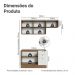Armário de Cozinha Compacta 180 cm Rustic/Branco Vik Madesa 02