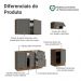 Armário de Cozinha Compacta 180 cm Rustic/Cinza Vik Madesa 01