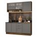 Armário de Cozinha Compacta 180 cm Rustic/Cinza Vik Madesa 03