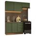Armário de Cozinha Compacta 180 cm Rustic/Verde Vik Madesa 02