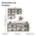Armário de Cozinha Compacta 180 cm Suspensa Crema Nice Madesa 03