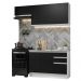 Armário de Cozinha Compacta 180cm Branco/Preto Glamy Madesa 09