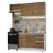 Armário de Cozinha Compacta 180cm Branco/Rustic Glamy Madesa 09