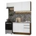 Armário de Cozinha Compacta 180cm Rustic/Branco Glamy Madesa 09