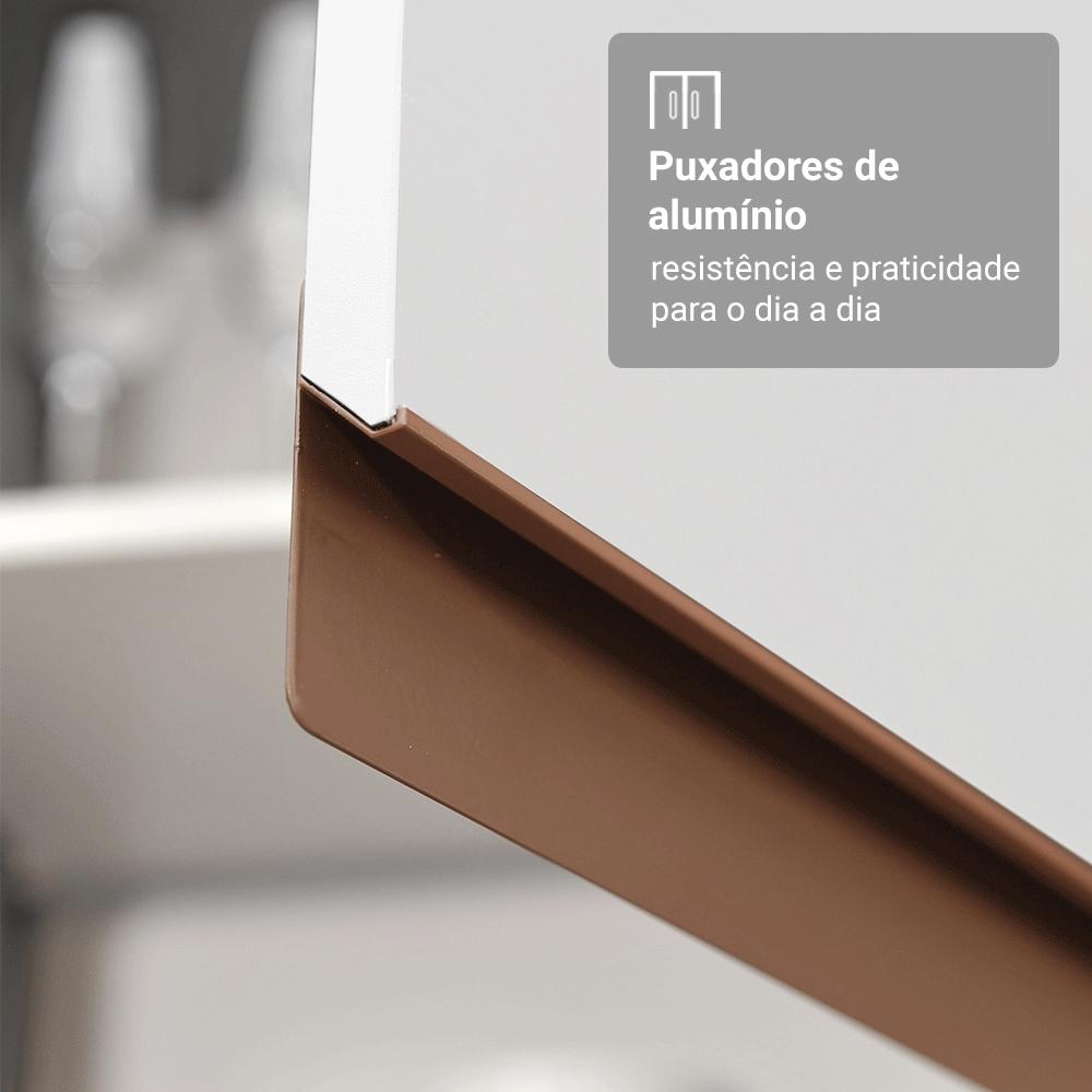 Armário de Cozinha Compacta 190cm Branco Reims Madesa 06