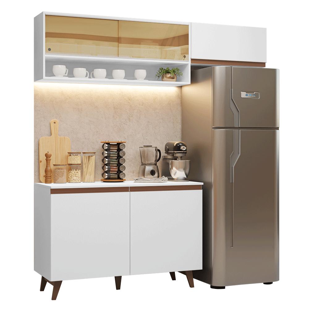 Armário de Cozinha Compacta 190cm Branco Reims Madesa 07