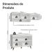 Armário de Cozinha Compacta 190cm Branco Reims Madesa 07