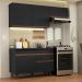 Armário de Cozinha Compacta 190cm Preto Reims Madesa 04