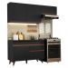 Armário de Cozinha Compacta 190cm Preto Reims Madesa 04
