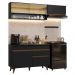 Armário de Cozinha Compacta 190cm Preto Reims Madesa 06